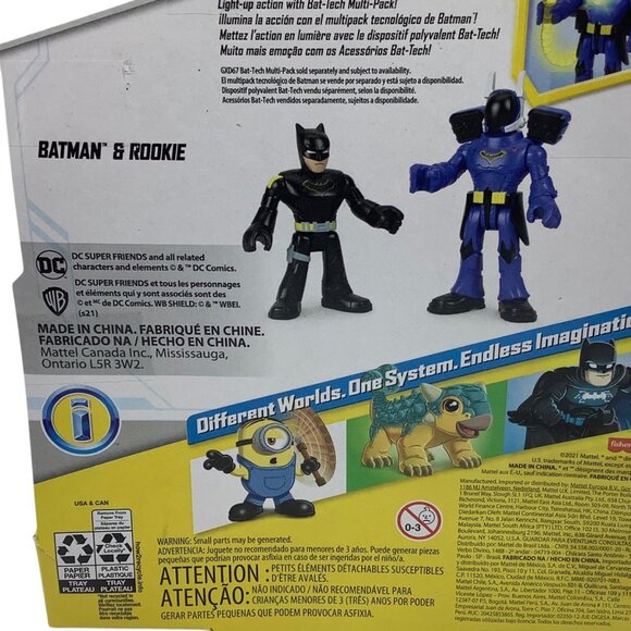 Imaginext DC Super Friends Batman & Rookie Figure Bat-Tech Multi-Pack NEW Age 3- - Picture 4 of 6